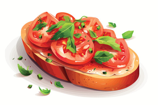 Bruschetta isolated