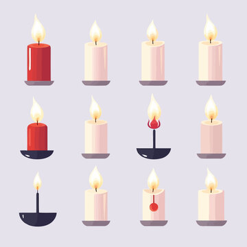 Candles isolated