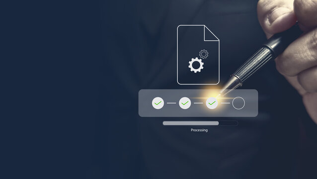 Business Process Automation workflow enabling digital operations management, document processing, task execution monitoring, enterprise productivity improvement and operational efficiency optimization