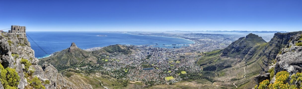 Panorama from Table Mountain, Cape Town, South Africa