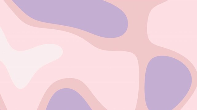 Abstract liquid pastel waves morphing continuously in purple and pink tones