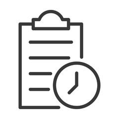Fototapeta premium Planning icon vector concept illustration with simple and editable line