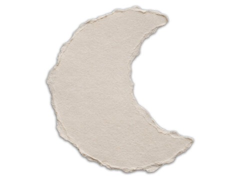 Crescentshaped textured smear with rough edges, isolated on transparent background