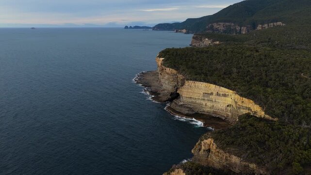 Aerial view east coast tasmania