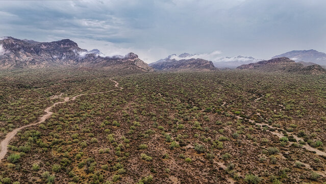 A cloudy desert sky