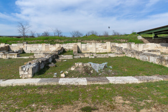 Ruins of Ancient Macedonian capital Pella, Greece