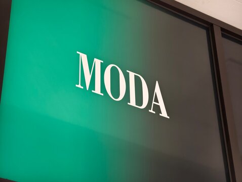 Rovaniemi, Finland-Dec. 1st 2025: Moda company brand logo