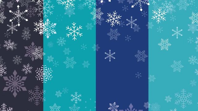Snowflake pattern with gradient stripes 4K