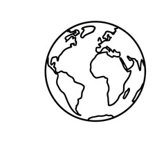 Obraz premium Outline of the Earth