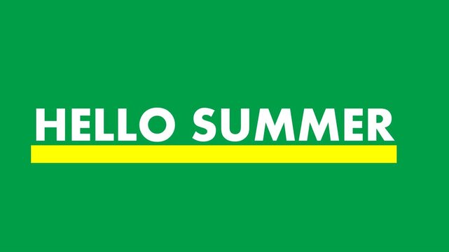 Modern Kinetic Typography Animation Featuring Vibrant Hello Summer Text and Dynamic Motion Graphics

