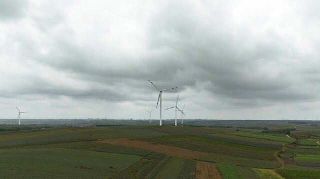 Aerial view of the Baltic wind farm in Xuwen County, Zhanjiang, Guangdong Province