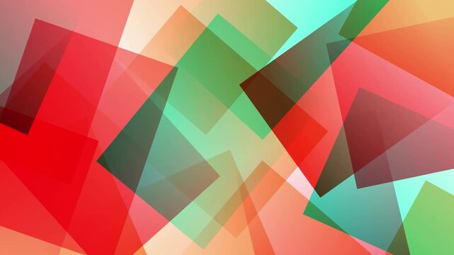 Abstract Geometric Colorful Overlapping Shapes 4K