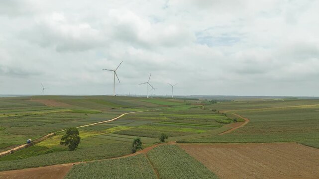 Aerial view of the Baltic wind farm in Xuwen County, Zhanjiang, Guangdong Province