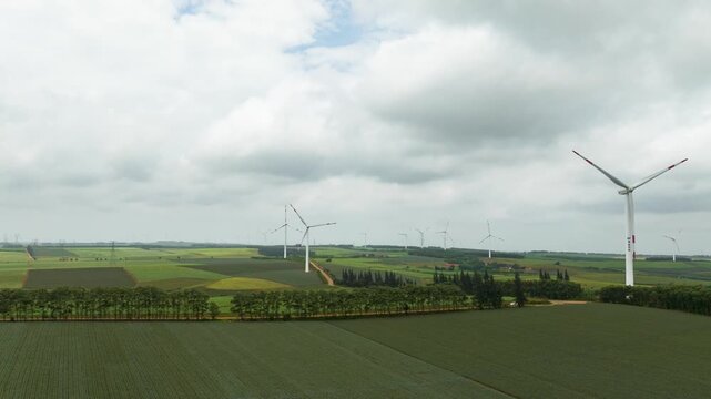 Aerial view of the Baltic wind farm in Xuwen County, Zhanjiang, Guangdong Province