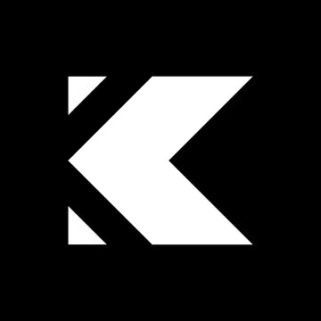 Minimalist Letter K Logo Design, Modern Geometric Alphabet Symbol for Corporate Branding