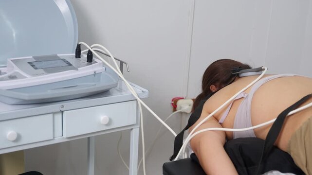 Physical therapy patient undergoing rehabilitation treatment