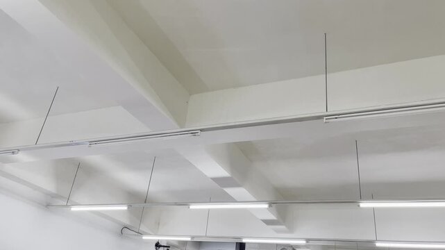 Minimalist indoor ceiling lighting fixture system architecture design
