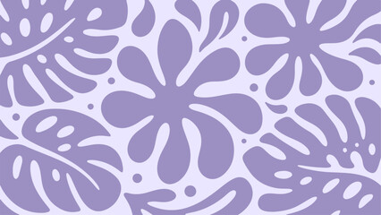 Fototapeta premium Purple Lavender Tropical Abstract Design Botanical Seamless Vector Pattern Background