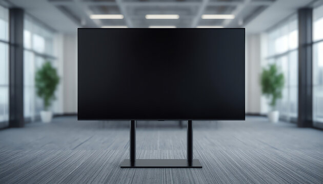 Office LCD display mockup. 3d illustration