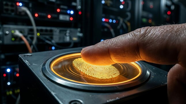 Fingerprint scanner used for biometric security access