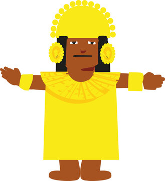 Ilustraci&oacute;n de hombre de la cultura Chim&uacute; Per&uacute; Trujillo
