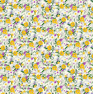 simple floral pattern with small flowers