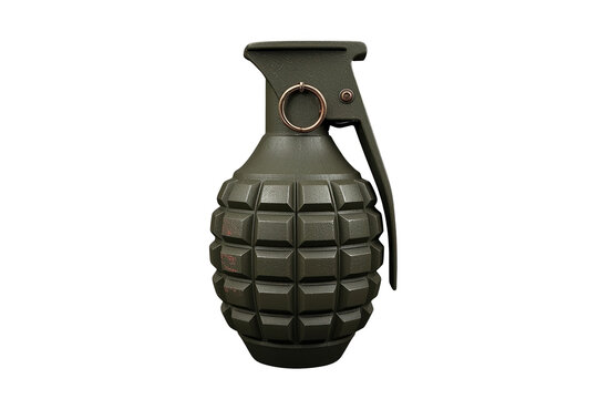 Generic dark green hand grenade with safety lever
