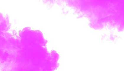 Obraz premium Magenta pink smoke cloud frame background transparent PNG