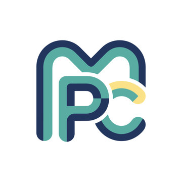 Modern Abstract Letter MPC Logo Design Concept