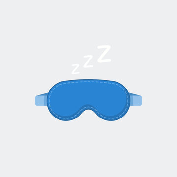 Comfortable blue sleeping mask icon AQ