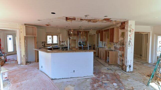 Kitchen in a house under renovation