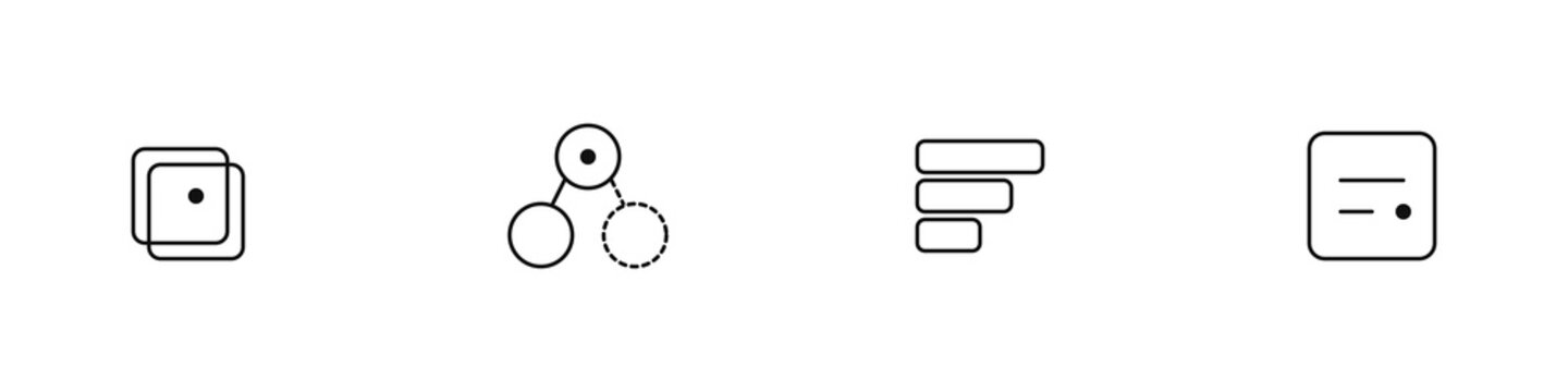 Draw Call and Level-of-Detail Mesh Line Icon Set - Draw Call, Level-of-Detail Mesh, Frame Rate, Shader Compilation