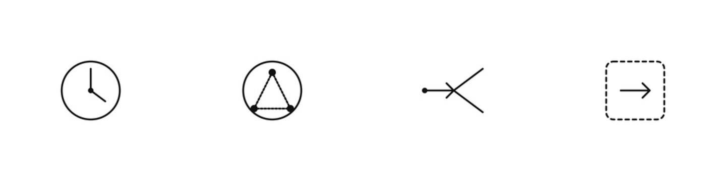 Edge Function and Geo-Distributed Point Line Icon Set - Edge Function, Geo-Distributed Point, Origin Shield, Edge Cache