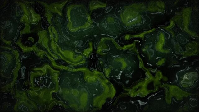 Dark green liquid marble abstract background, flowing organic oil paint motion, fluid dynamic texture for modern digital and visual effects