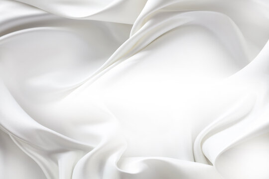 White silk fabric background. copy space