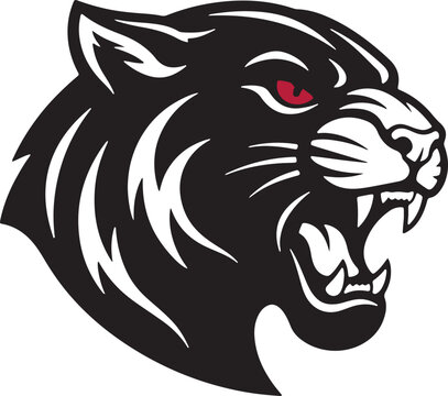 Fierce Panther Head Mascot Logo Design