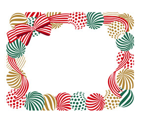 Obraz premium クリスマスの飾り枠