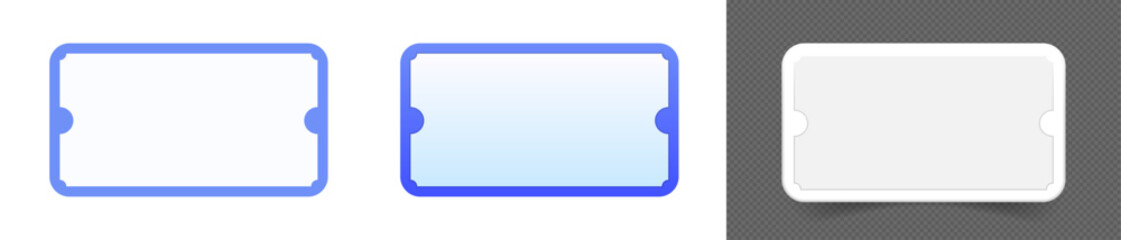 Fototapeta premium Blank discount coupon and promotional product gift voucher designs