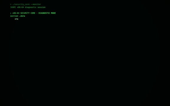 Computer generated terminal code on black screen