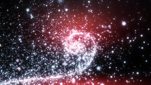 3D Render Stunning 3D render of vibrant, swirling cosmic nebulae and galactic structures.