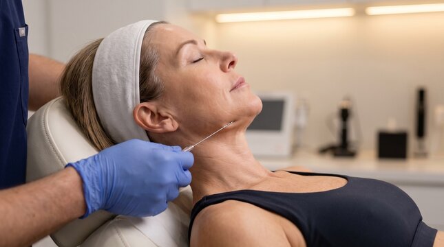 PDO Thread Lift Procedure Targeting Jawline Contour