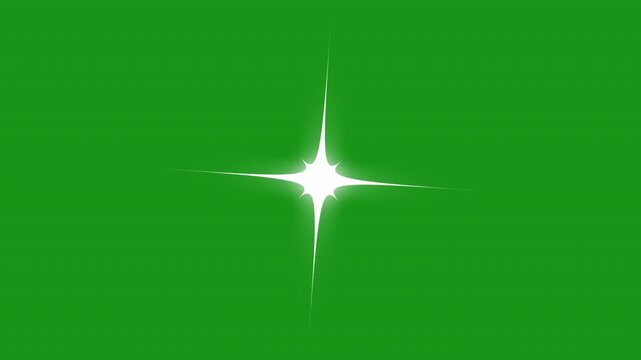 Starburst Light Animation, Sparkling Light Flare Effect, Bright Star Shine, Green Screen Light Burst, Alpha Channel Overlay, Cinematic Lens Sparkle, Radiant Flash Effect
