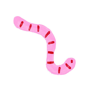 worm drawing illustrationcute cartoon