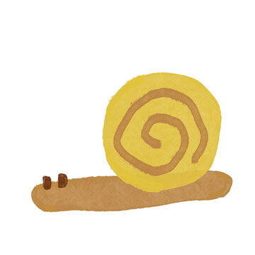 snail drawing spring illustration