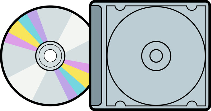 A compact disc and its case, a digital storage medium