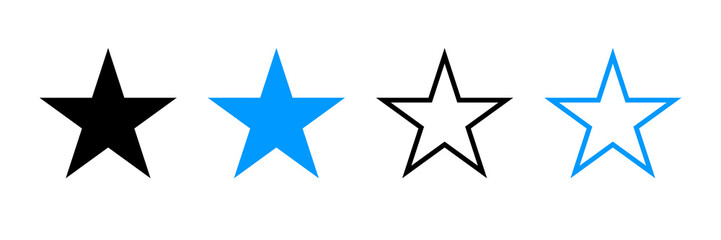 Naklejka premium Star icon logo design. rating sign and symbol. favourite star icon
