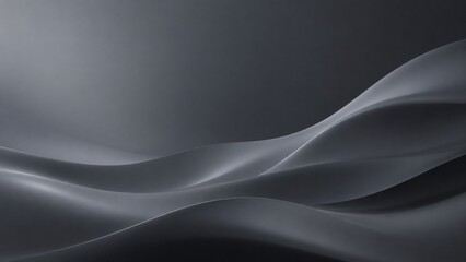 Fototapeta premium Abstract gray gradient waves background with copy space, modern design backdrop