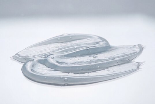 Translucent Blue Cosmetic Gel Serum Smear for Skincare Beauty Product Advertising