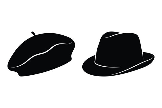 French beret and stylish fedora hat fashion headwear silhouettes with headwear