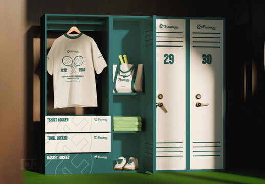 Locker Room Branding Mockup